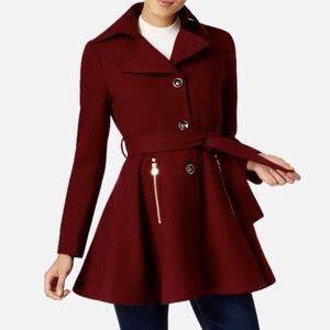 INC International Concepts
I.N.C. Skirted Peacoat Burgundy
